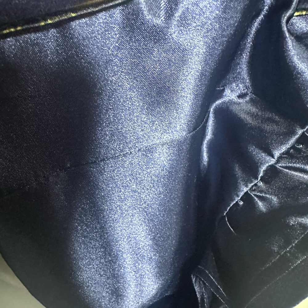 Lane Bryant Navy Blue Velvet Blazer Jacket Silver Button New 16 - Picture 4 of 9